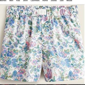 Photos added- JCREW Cotton poplin boxer short in English garden, XL